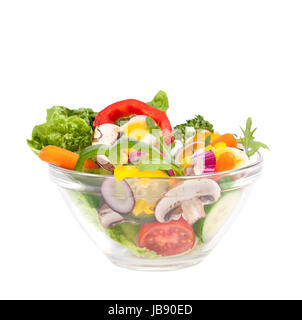 Salat mit frischen Zutaten Stockfoto