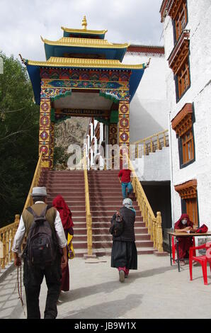 Eintrag des Hemis Festival im Hemis Kloster in Ladakh, Indien Stockfoto