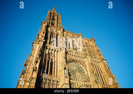 Kathedrale in Straßburg, Elsass, Frankreich. Stockfoto