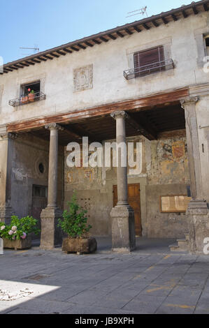 Rathausgebäude. Bagnaia. Lazio Rom. Italien. Stockfoto