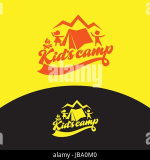 Logo des Kinder Camp. Stock Vektor