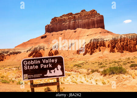 Wild Horse Butte Goblin Valley State Park Canyon San Rafael Felswüste Utah USA Südwesten. Stockfoto