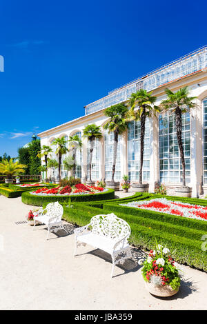 Blume Garten von Schloss Kromeriz, Tschechien Stockfoto