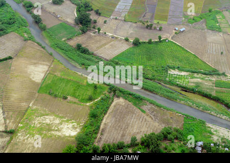 Sterben Sie Landschaft in der Bergregion von Pai Im Norden von Thailand in Suedostasien. Stockfoto