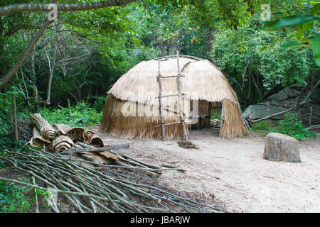 Indianer Wigwam Hütte Stockfoto