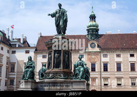 Denkmal für heilige römische Kaiser Franz II, in Wien, Österreich. Stockfoto