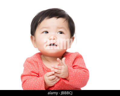 Asiatische Mädchen isoliert Stockfoto