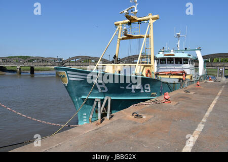 BELFAST REGISTRIERT FISHING TRAWLER B449 MYTILUS VERTÄUT AM KIRKCUDBRIGHT Stockfoto