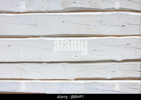 Hintergrund aus Weiß Lackierten Holzbrettern Stockfoto