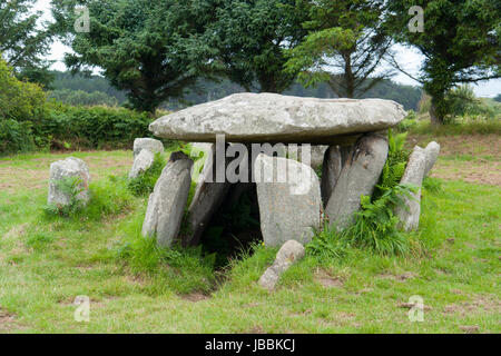 Galerie-Grab in Ile Grande in der Bretagne, Frankreich Stockfoto