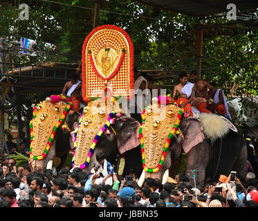 Stock Bilder-Hinduismus in Kerala - Thrissur Pooram, Thrissur, Kerala, Indien Stockfoto