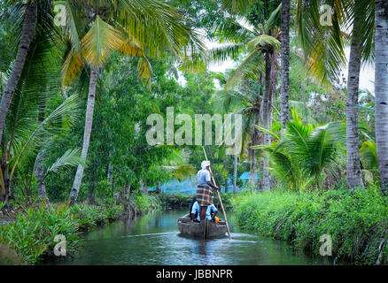 Kerala Backwaters Landschaft Stockfoto