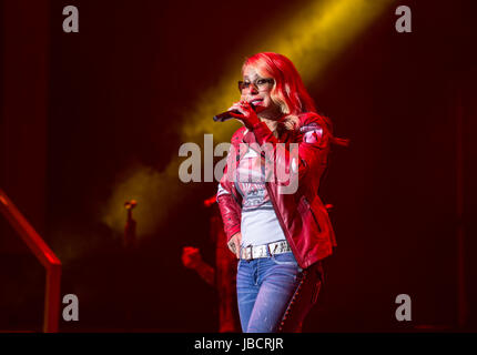 Bournemouth, UK. 10. Juni 2017. Anastacia live auf dem Bournemouth International Centre. Bildnachweis: Charlie Raven/Alamy Live-Nachrichten Stockfoto