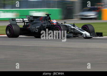 Montreal, Kanada. 10. Juni 2017. Formel 1-Fahrer Romain Grosjean in ein Qualifing Runde beim Grand Prix von Montreal. Bildnachweis: Mario Beauregard/Alamy Live-Nachrichten Stockfoto