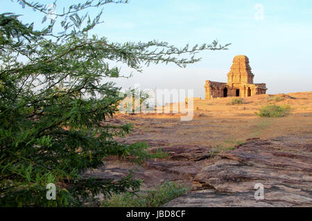 Ansicht des oberen Shivslalya Tempels auf Nornthern Hügel am Badami, Karnataka, Indien, Asien Stockfoto