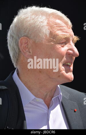 Paddy Ashdown besucht College Green, Westminster, in den Medien über das Ergebnis der Parlamentswahl Juni 2017 zu sprechen. Stockfoto