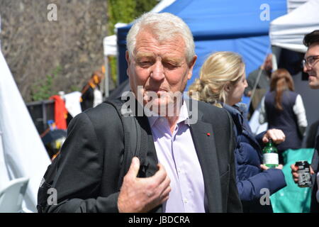 Paddy Ashdown besucht College Green, Westminster, in den Medien über das Ergebnis der Parlamentswahl Juni 2017 zu sprechen. Stockfoto