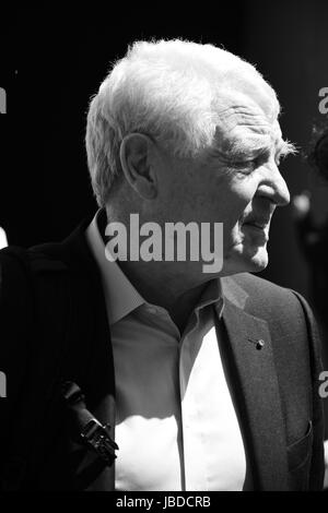 Paddy Ashdown besucht College Green, Westminster, in den Medien über das Ergebnis der Parlamentswahl Juni 2017 zu sprechen. Stockfoto