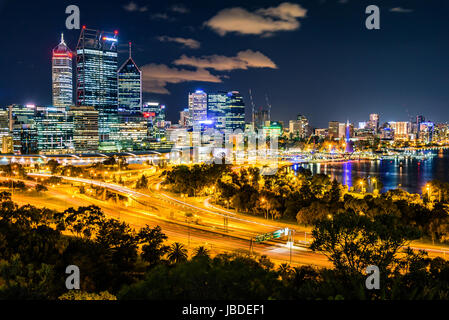 Skyline von Perth, Westaustralien Stockfoto