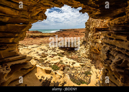 Bogen Sie an Quobba Küste, West-Australien Stockfoto