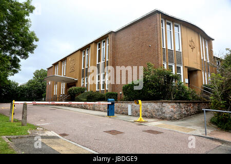 Bild von Mark Passmore. 06.10.2017 GV von Exeter Magistrates Court, Exeter, Devon. Stockfoto