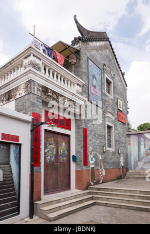 Chinesische traditionelle landestypische Wohnhäuser bauen Stockfoto