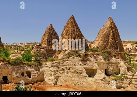 Höhle Wohnungen im Nationalpark Göreme, Kappadokien, Türkei Stockfoto