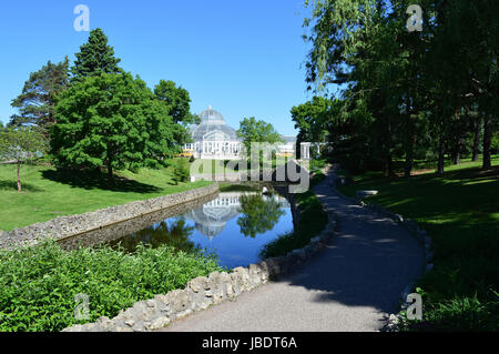 Besucher Zoo und Konservatorium in St Paul, mn Como. Stockfoto