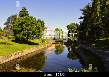 Besucher Zoo und Konservatorium in St Paul, mn Como. Stockfoto