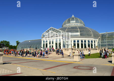 Besucher Zoo und Konservatorium in St Paul, mn Como. Stockfoto