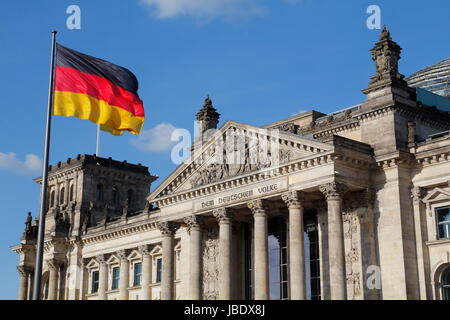 Der Deutsche Bundestag, eine konstitutionelle und legislative Building in Berlin, Hauptstadt der Bundesrepublik Deutschland Stockfoto