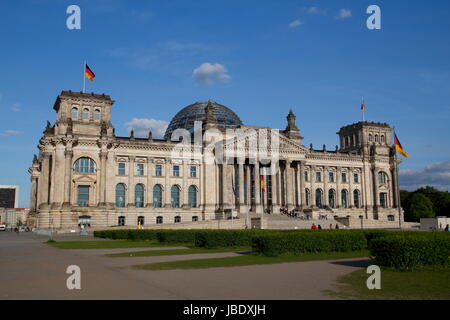 Der Deutsche Bundestag, eine konstitutionelle und legislative Building in Berlin, Hauptstadt der Bundesrepublik Deutschland Stockfoto