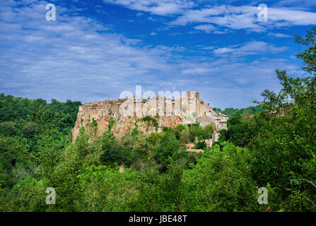 Mittelalterliche Stadt Calcata befestigte Altstadt in der Nähe von Rom Stockfoto