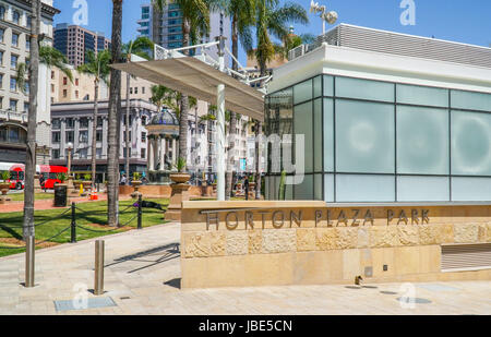 Horton Plaza Park in San Diego - SAN DIEGO - Kalifornien Stockfoto