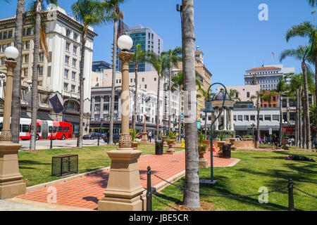 Horton Plaza Park in San Diego - SAN DIEGO - Kalifornien Stockfoto