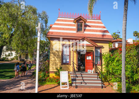 Bunte Whaley House Museum Shop in San Diego - SAN DIEGO - Kalifornien Stockfoto