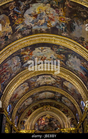 Innenraum der St. Johns Co-Kathedrale-Valletta, Malta Stockfoto