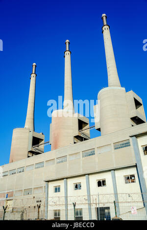 Wärmekraftwerk in Sant Adria (Barcelona), Katalonien, Spanien Stockfoto