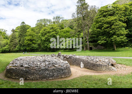 Grabkammer, Parc le Breos. Grüne Cwm, Gower, Wales, UK Stockfoto