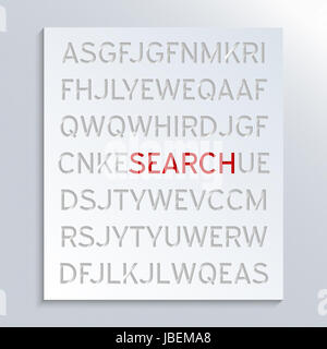 Konzept für Informationen zu filtern und Information Retrieval. Abstrakten Hintergrund-Design. Stockfoto