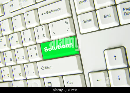 Computer-Tastatur grün-Taste Lösungen Stockfoto
