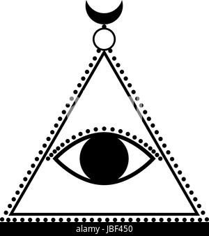 Heilige Geometrie Formen. Magische Totem. Alchemie, Religion, Philosophie-Hipster-Elemente und logo Stock Vektor