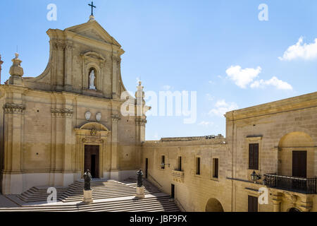 Die Gozo-Kathedrale in der Zitadelle von Victoria (ehemalige Rabat) - Victoria, Gozo, Malta Stockfoto