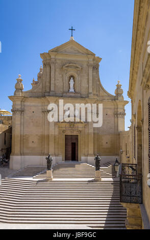 Die Gozo-Kathedrale in der Zitadelle von Victoria (ehemalige Rabat) - Victoria, Gozo, Malta Stockfoto