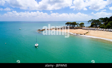 Saint-Pierre-Punkt auf La Plage des Dames in Insel Noirmoutier, Vendée, Frankreich Stockfoto