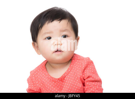 Asiatische Mädchen isoliert Stockfoto