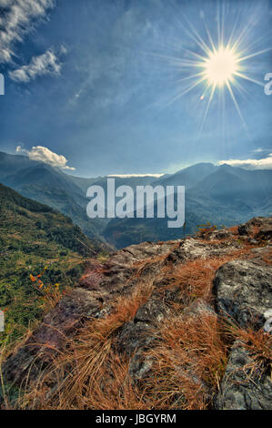 Blick vom Kalinchok Photeng auf das Kathmandu-Tal, Nepal Stockfoto
