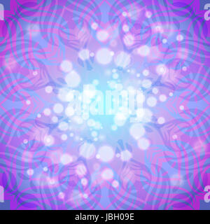 Rosa-violett Runde Muster für Einladungen mit Lichtern Stockfoto
