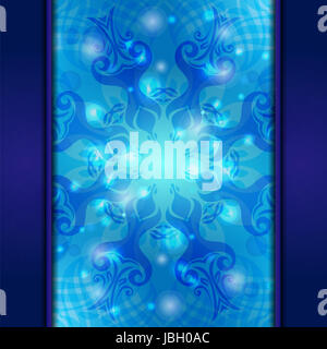 Blaues Vintage Vektor abstrakten Hintergrund. Einsetzbar für Banner, Einladung, Hochzeitskarte oder Scrapbooking und andere. Königliche Vektor-Design-element Stockfoto