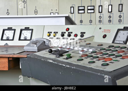 Control Center im stillgelegten Tagebau Ferropolis Stockfoto